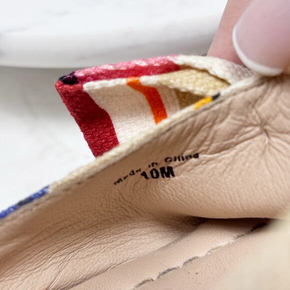 Kate Spade Jane Wedge Size 10 Berber Stripe Espadrille Wedge Heel Bow Tie - Picture 10 of 12